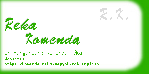 reka komenda business card